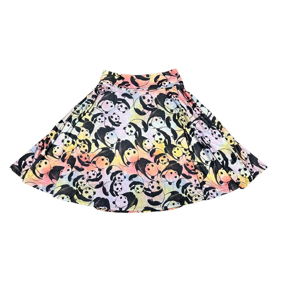 Lularoe Azure Panda  Watercolor skater skirt high waisted flared size sm…